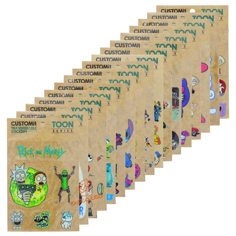 استیکر ضدآب فانتزی طرح TOON کاستوم ایت COSTUMit