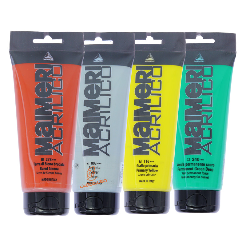 رنگ اکریلیک تک رنگ 200 میل مایمری MIMERI