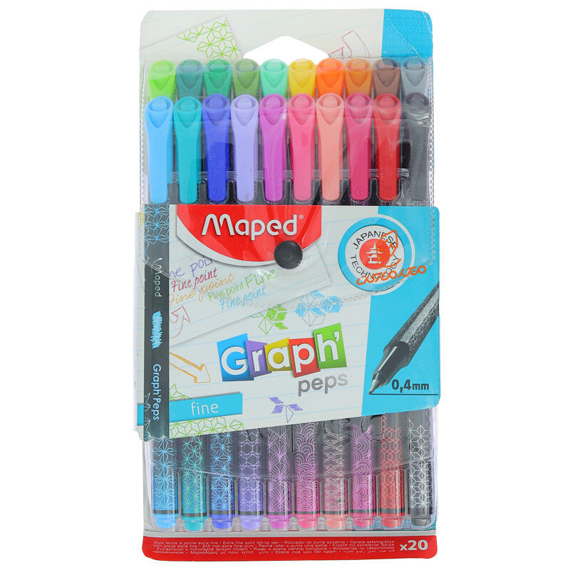 روان نویس 20 رنگ گراف پپس مپد MAPED