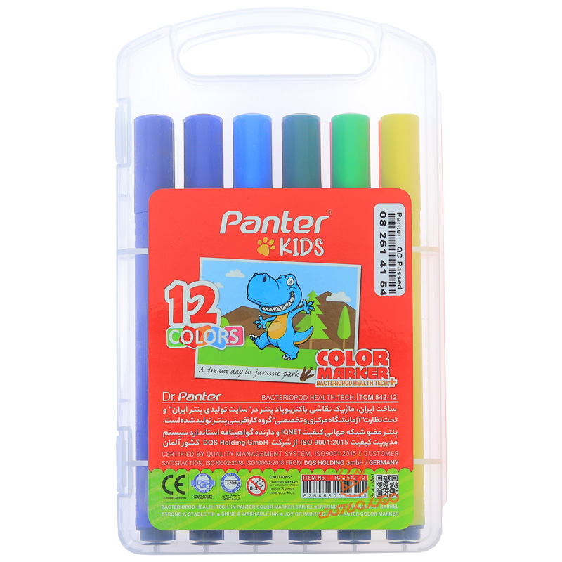 ماژیک 12 رنگ جعبه طلقی TCM- 542 پنتر panter (2).jpg