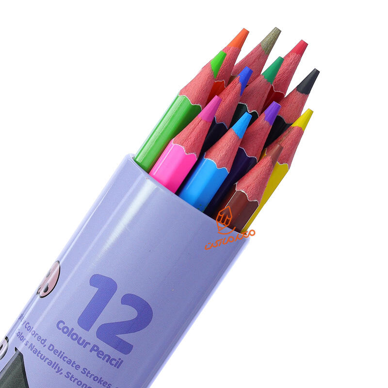 مداد رنگی 12 رنگ استوانه ای طرح کرومی U-1203 (4).jpg