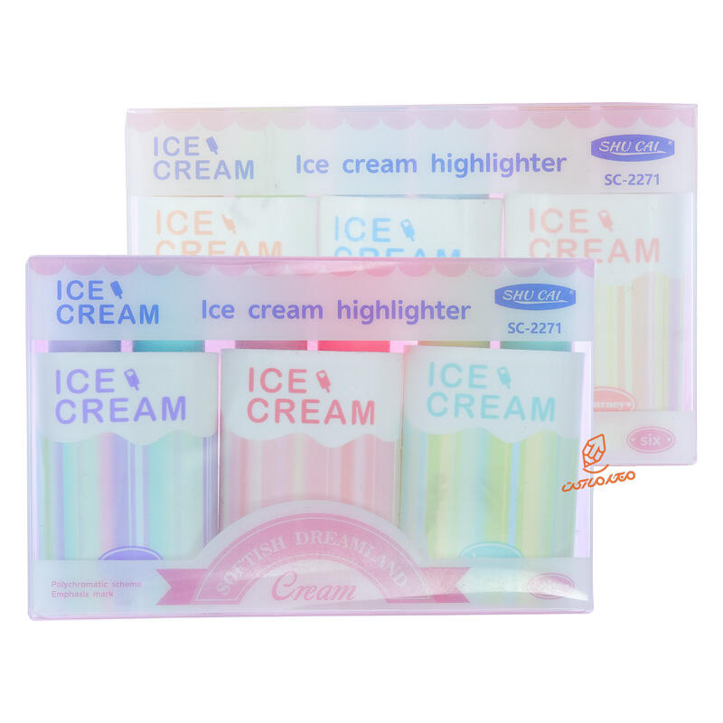 علامت گذار پاستلی 6 رنگ مدل SC-2271 ICE CREAM (1).jpg
