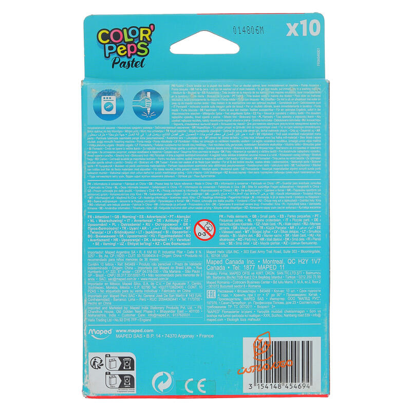 ماژیک پاستلی 10 رنگ مدل کالر پپس مپد Maped (2).jpg