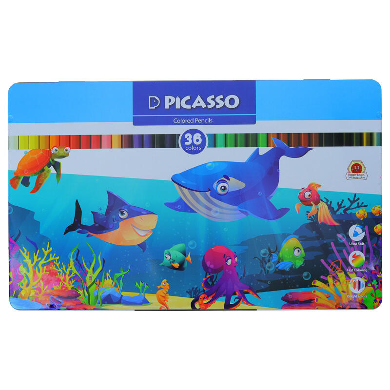 مداد رنگی 36 رنگ تخت فلزی پیکاسو PICASSO (5).jpg