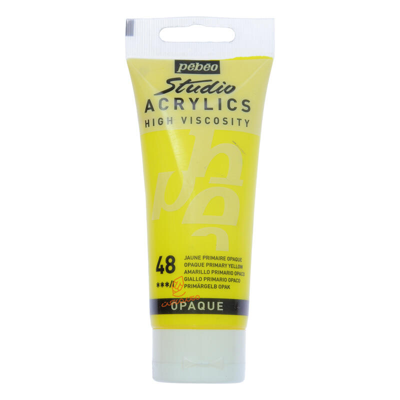 رنگ اکریلیک تک رنگ 100 میل پ ب او PEBEO - Primary Yellow  048.jpg