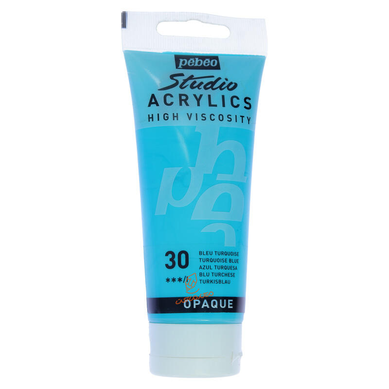 رنگ اکریلیک تک رنگ 100 میل پ ب او PEBEO - Turquoise Blue  030.jpg
