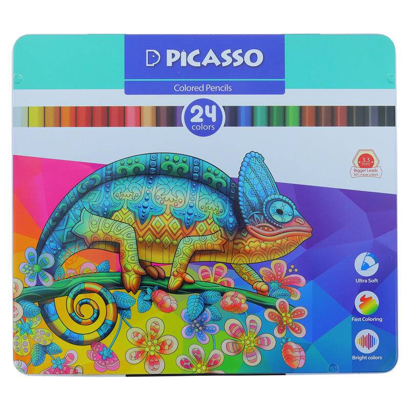 مداد رنگی 24 رنگ جعبه فلزی پیکاسو PICASSO (5).jpg