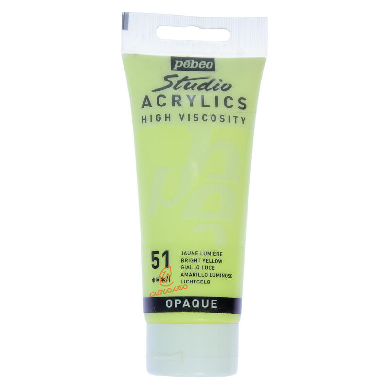 رنگ اکریلیک تک رنگ 100 میل پ ب او PEBEO - Bright Yellow  051.jpg