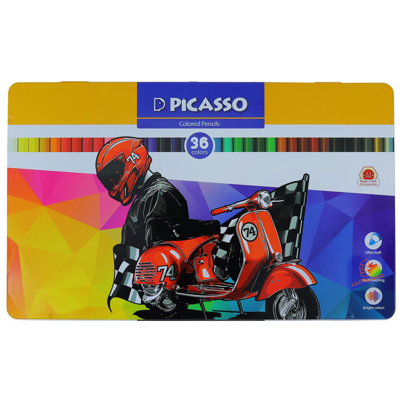 مداد رنگی 36 رنگ تخت فلزی پیکاسو PICASSO (3).jpg