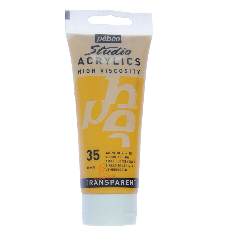 رنگ اکریلیک تک رنگ 100 میل پ ب او PEBEO - Venice Yellow  035.jpg