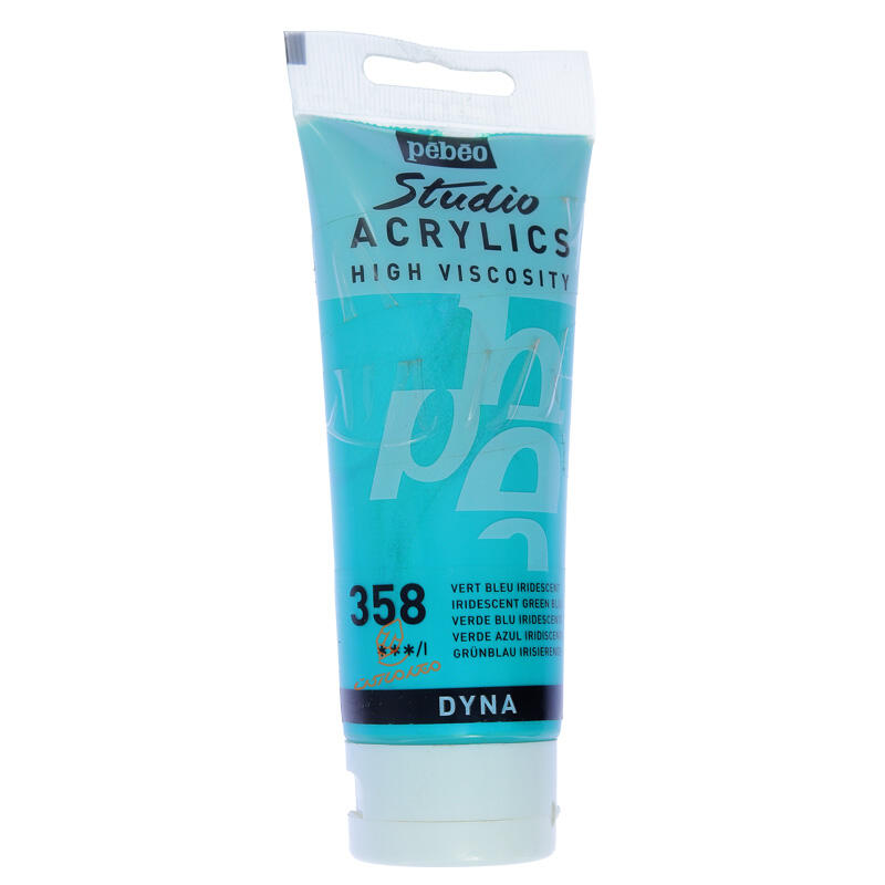رنگ اکریلیک تک رنگ 100 میل پ ب او PEBEO - lridescent Green Blue  358.jpg