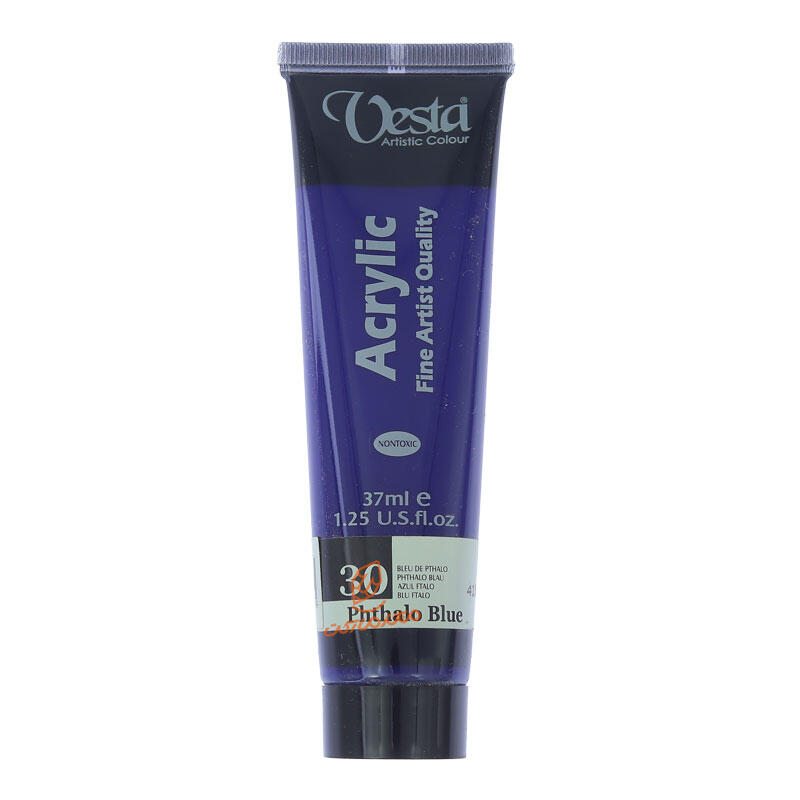 رنگ اکریلیک 37 میل تک رنگ وستا VESTA - Phthalo Blue  30.jpg