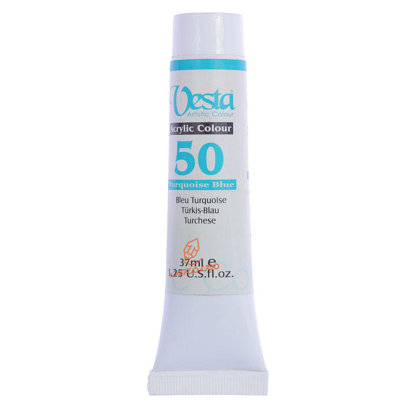 رنگ اکریلیک 37 میل تک رنگ وستا VESTA - Turquoise Blue  50 (2).jpg