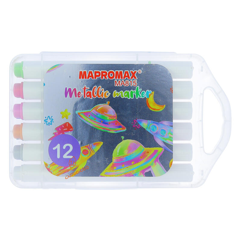 ماژیک 12 رنگ مدل متالیک MA-815 ماپرومکس MAPROMAX (2).jpg