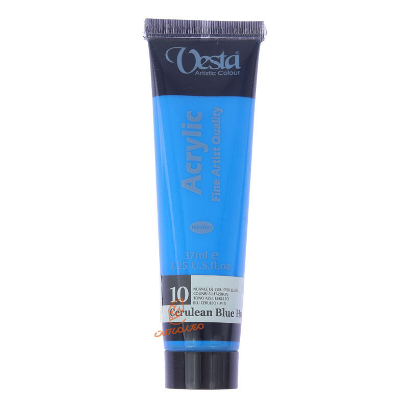 رنگ اکریلیک 37 میل تک رنگ وستا VESTA - Cerulean Blue Hue  10.jpg