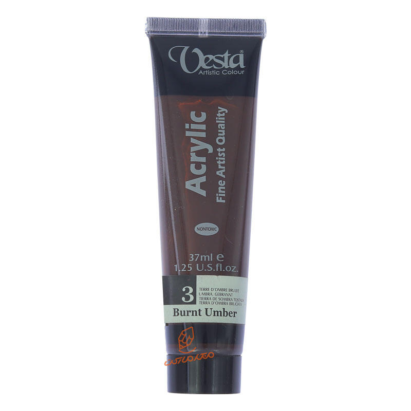 رنگ اکریلیک 37 میل تک رنگ وستا VESTA - Burnt Umber  03.jpg