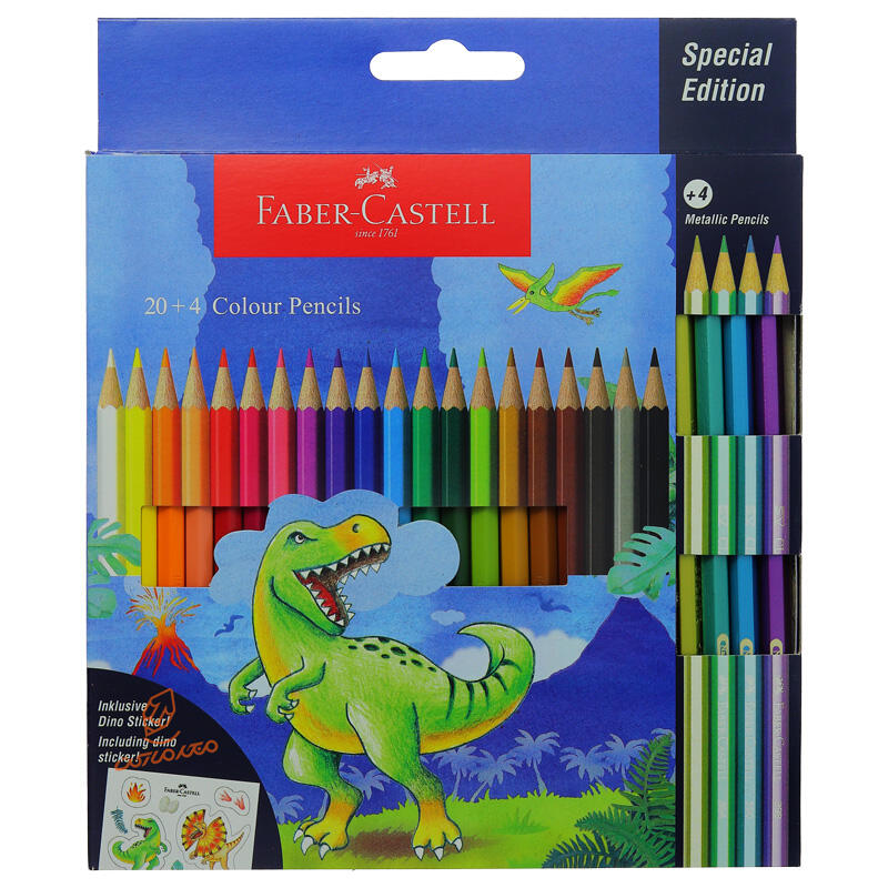 مداد رنگی 4+20 رنگ طرح دایناسور فابرکاستل FABERCASTELL (1).jpg