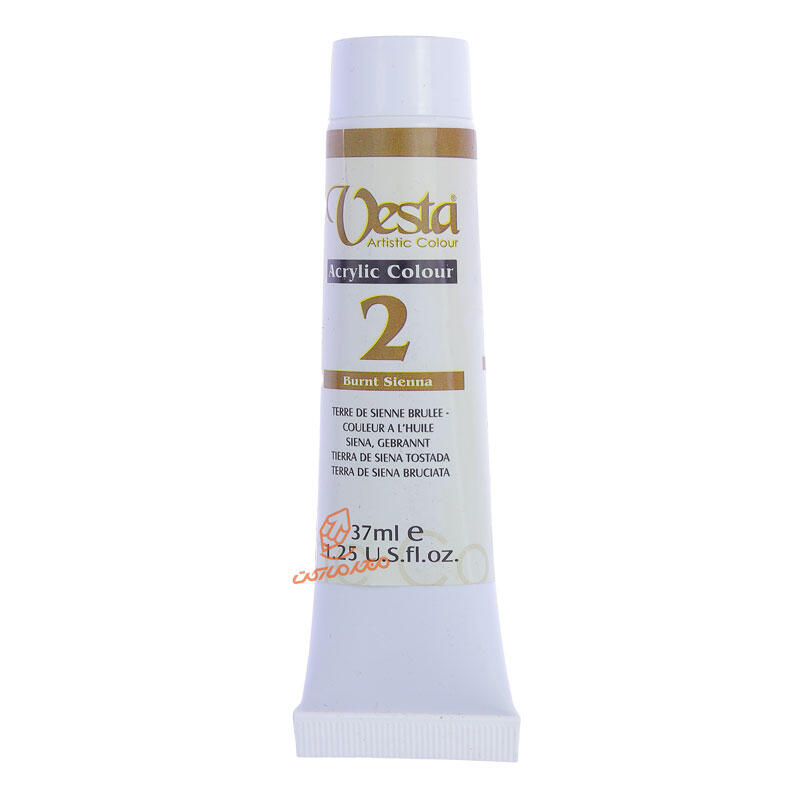 رنگ اکریلیک 37 میل تک رنگ وستا VESTA - Burnt Sienna  02.jpg