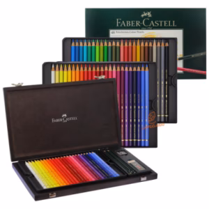مداد رنگی ۴+48 رنگ پلی کروموس جعبه چوبی فابرکاستل FABERCASTELL