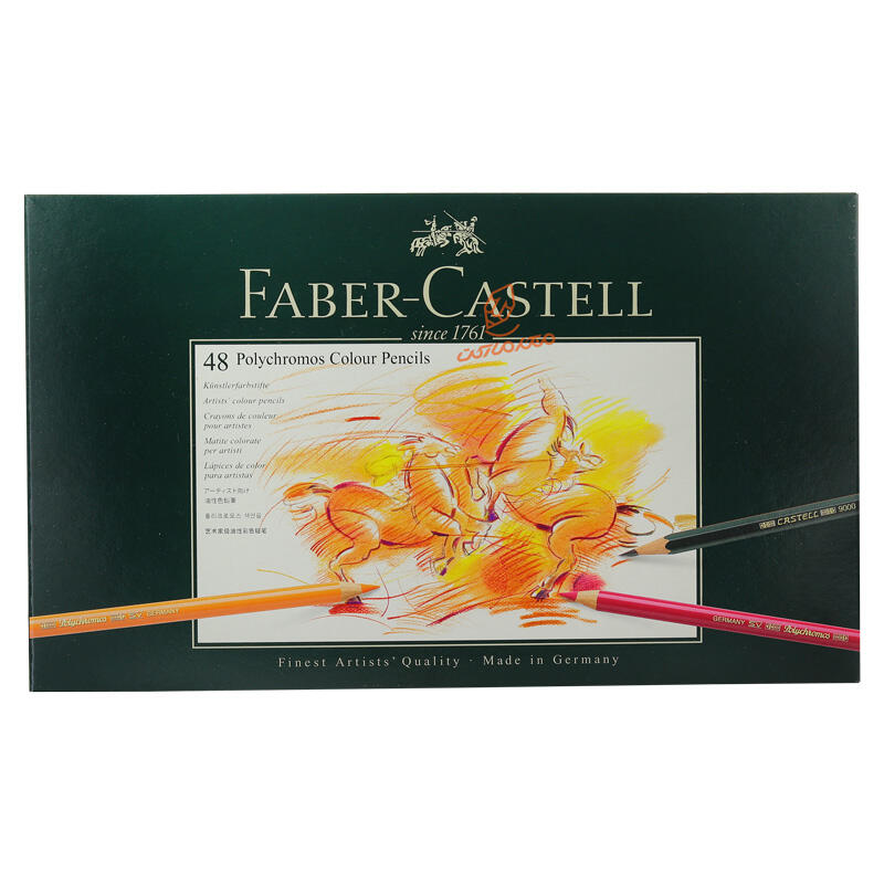 مداد رنگی 48 رنگ پلی کروموس جعبه فلزی فابرکاستل FABERCASTELL (1).jpg