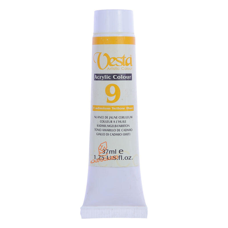 رنگ اکریلیک 37 میل تک رنگ وستا VESTA - Cadmium Yellow Hue  09.jpg