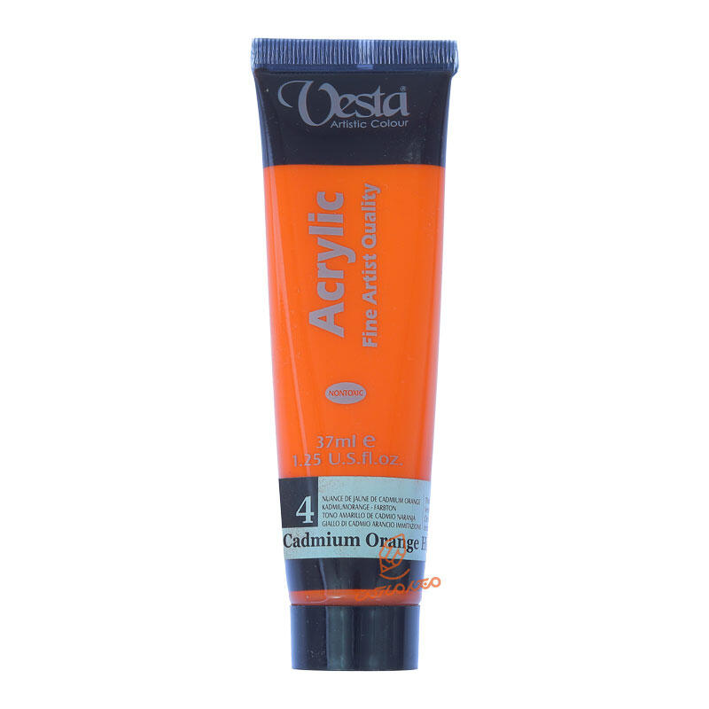 رنگ اکریلیک 37 میل تک رنگ وستا VESTA - Cadmium Orange Hue  04.jpg