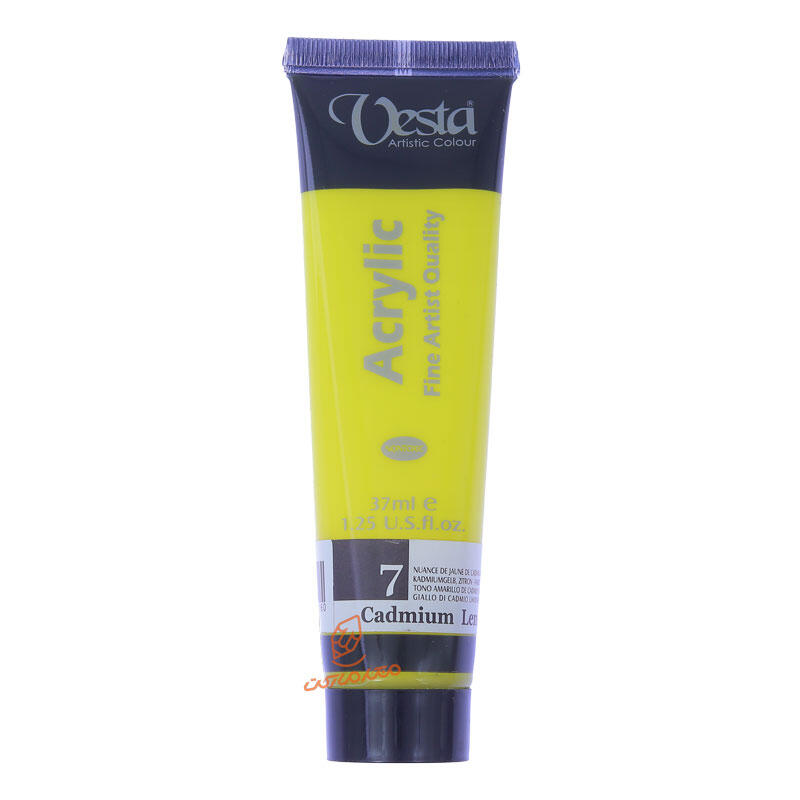 رنگ اکریلیک 37 میل تک رنگ وستا VESTA - Cadmium Lemon Hue  07.jpg