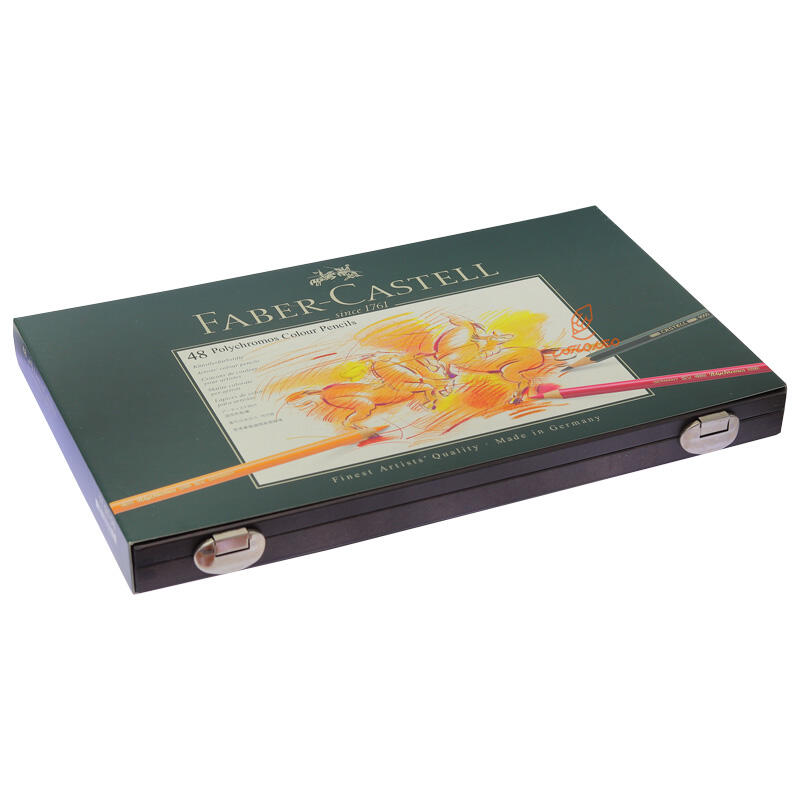 مداد رنگی 48 رنگ پلی کروموس جعبه فلزی فابرکاستل FABERCASTELL (2).jpg