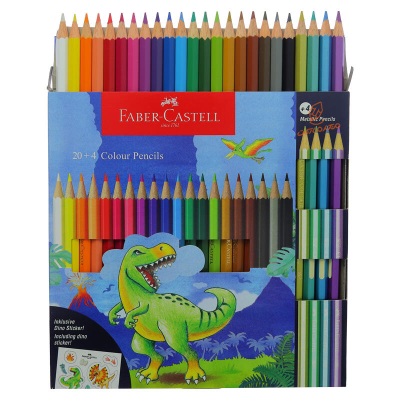 مداد رنگی 4+20 رنگ طرح دایناسور فابرکاستل FABERCASTELL (3).jpg