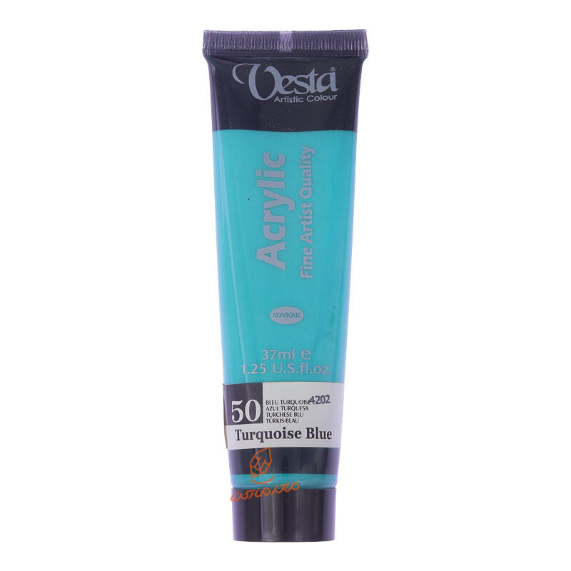 رنگ اکریلیک 37 میل تک رنگ وستا VESTA - Turquoise Blue  50.jpg