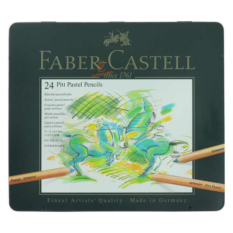 پاستل مدادی 24 رنگ جعبه فلزی فابر کاستل FABERCASTELL (2).jpg