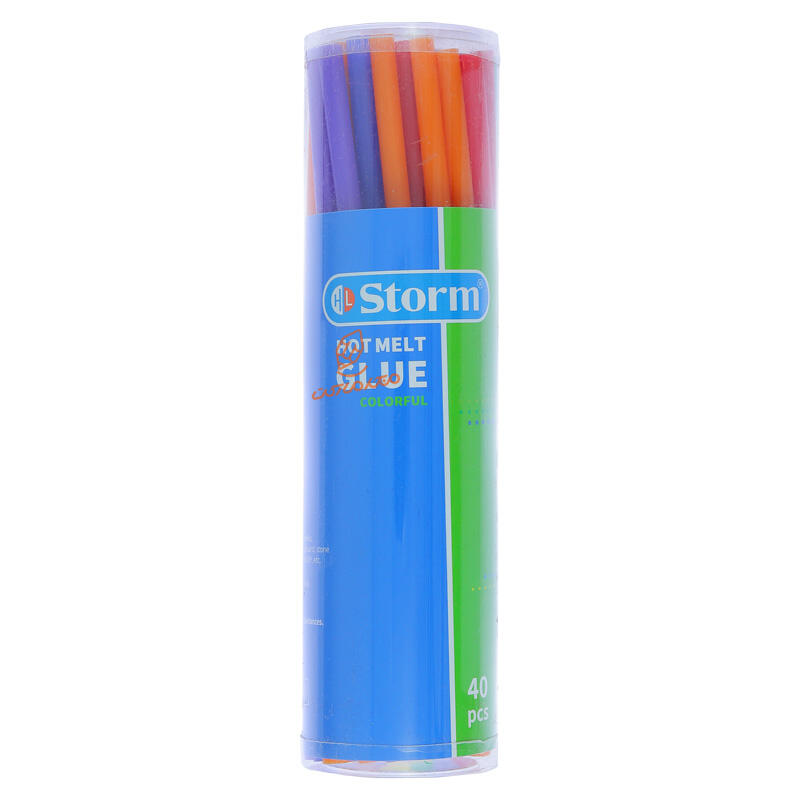 چسب تفنگی رنگی بزرگ 40 عددی 0320 استورم STORM (1).jpg