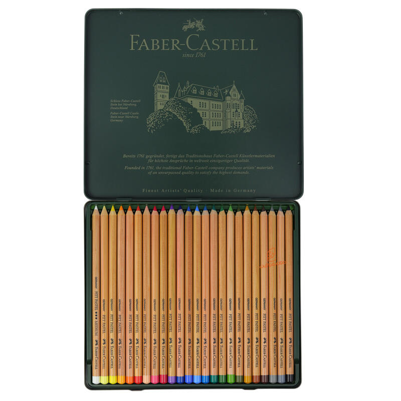 پاستل مدادی 24 رنگ جعبه فلزی فابر کاستل FABERCASTELL (4).jpg