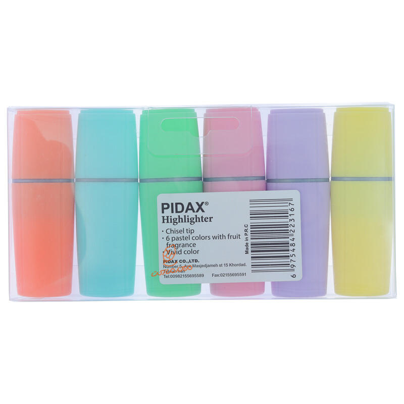 علامت گذار پاستلی 6 رنگ MA-712 پیداکس PIDAX (3).jpg