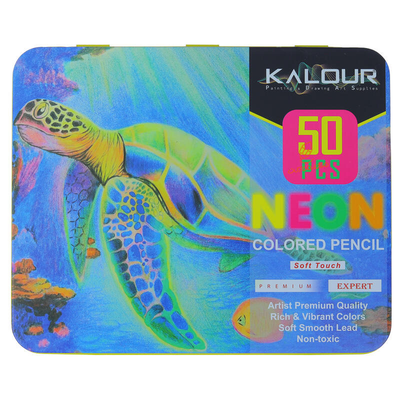 مداد رنگی 50 رنگ نئونی طرح لاک پشت کالور KALOUR (3).jpg