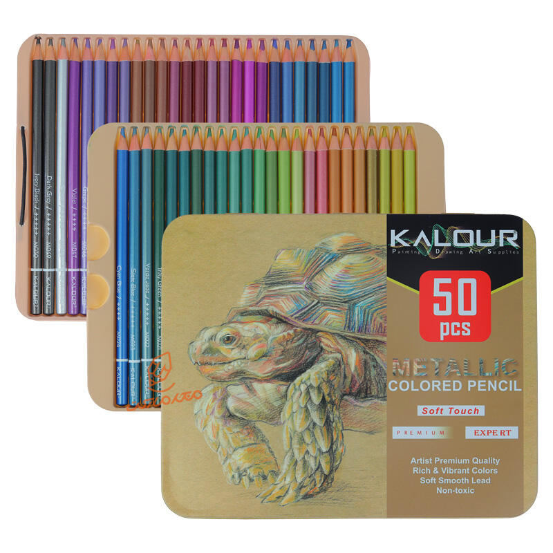 مداد رنگی 50 رنگ متالیک طرح لاک پشت کالور KALOUR (3).jpg