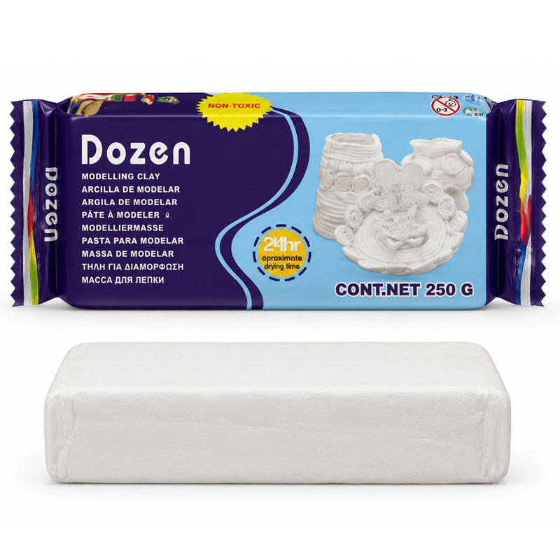 خمیر مجسمه سازی 250 گرمی سفید دوزن DOZEN.jpg