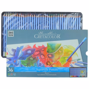 مداد آبرنگی 36 رنگ 24036 جعبه فلزی کرتاکالر CRETACOLOR