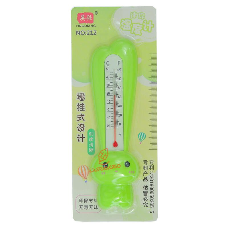 دماسنج پلاستیکی فانتزی طرح خرگوش 212 (سبز).jpg