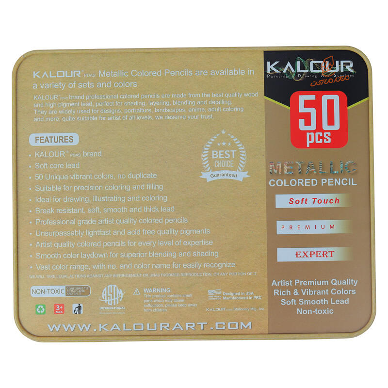 مداد رنگی 50 رنگ متالیک طرح لاک پشت کالور KALOUR (5).jpg