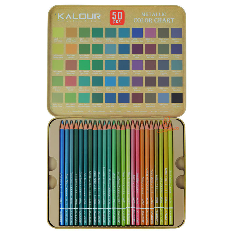 مداد رنگی 50 رنگ متالیک طرح لاک پشت کالور KALOUR (6).jpg