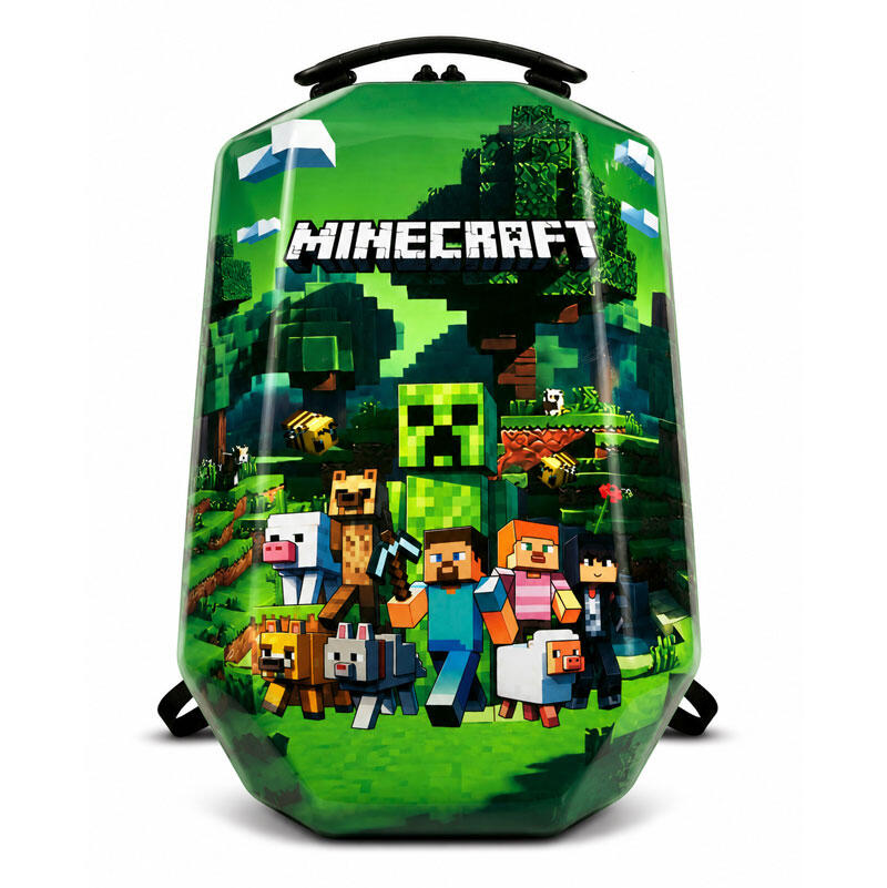 کوله پشتی مدرسه مدل MS1050 طرح ماینکرافت MINECRAFT GREEN