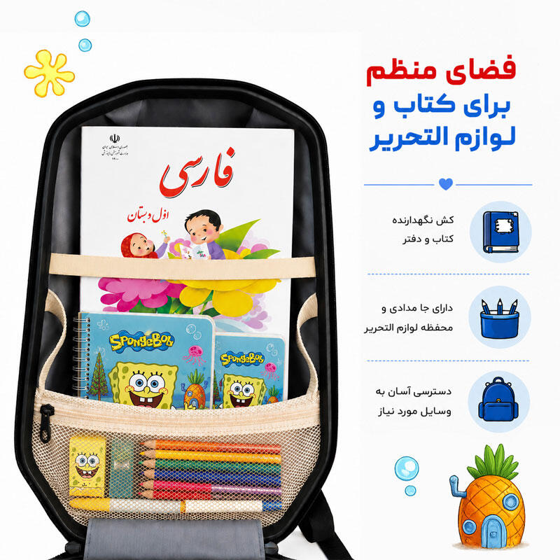 کوله پشتی مدرسه مدل MS1050 طرح باب اسفنجی SPONGE BOB (9).jpg