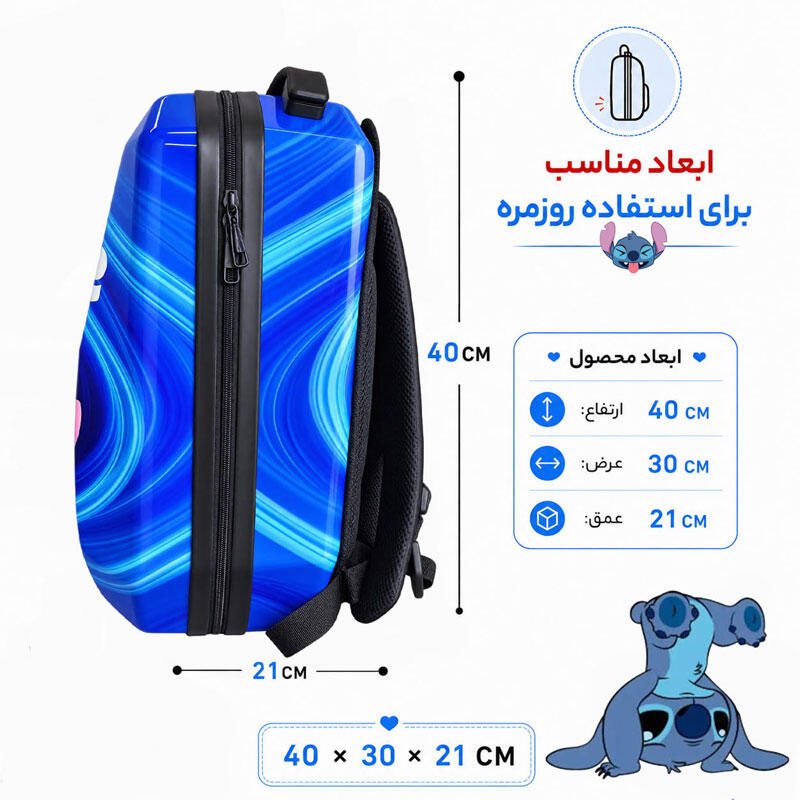 کوله پشتی مدرسه طرح استیچ آبی مدل MS1050 (5).jpg
