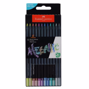 مداد رنگی 12 رنگ متالیک فابر کاستل مدل بلک ادیشن FABERCASTELL