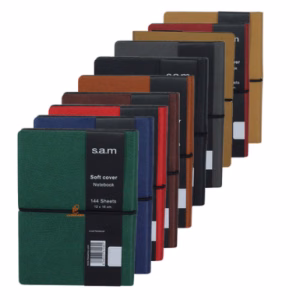 دفترچه یادداشت طرح چرم 144 برگ 1/8 سم s.a.m