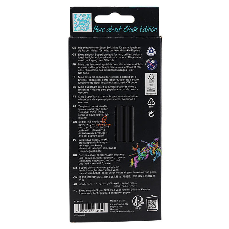 مداد رنگی 12 رنگ متالیک فابر کاستل مدل بلک ادیشن FABERCASTELL (3).jpg