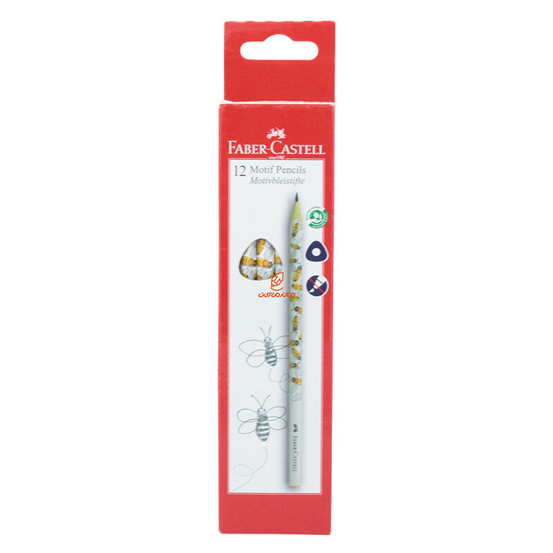 مداد مشکی 12 عددی مدل motif pencils طرح دار فابر کاستل (4).jpg