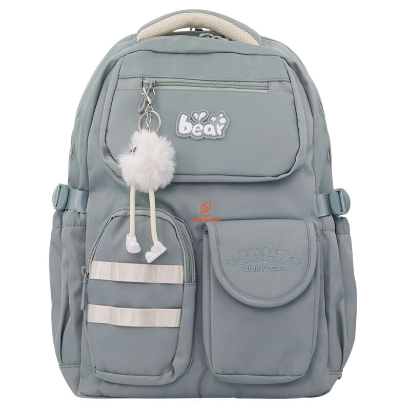کوله پشتی 2 زیپ کد 9018-Teal مدل JALO