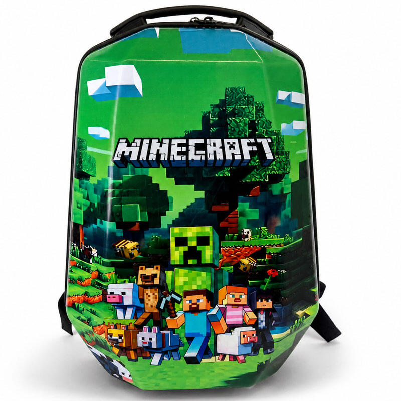 کوله پشتی مدرسه مدل MS1050 طرح ماینکرافت MINECRAFT GREEN (1).jpg